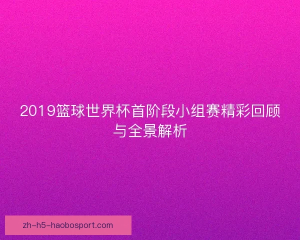2019篮球世界杯首阶段小组赛精彩回顾与全景解析 2019篮球世界杯首阶段小组赛精彩回顾与全景解析