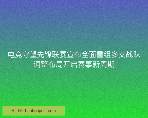 电竞守望先锋联赛宣布全面重组多支战队调整布局开启赛事新周期