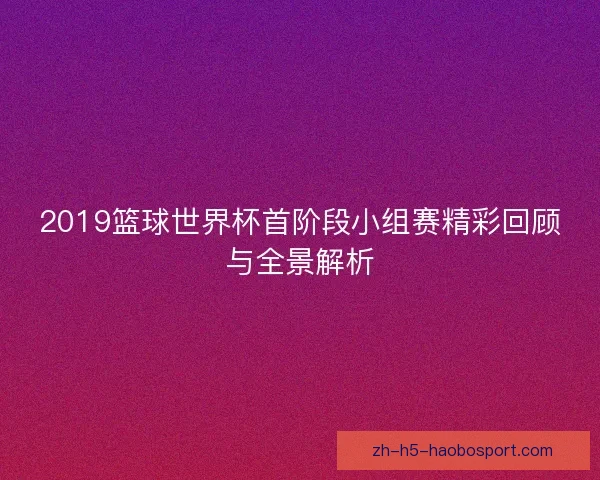 2019篮球世界杯首阶段小组赛精彩回顾与全景解析 2019篮球世界杯首阶段小组赛精彩回顾与全景解析